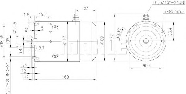 MAHLE ORIGINAL MM 26 Electric Motor